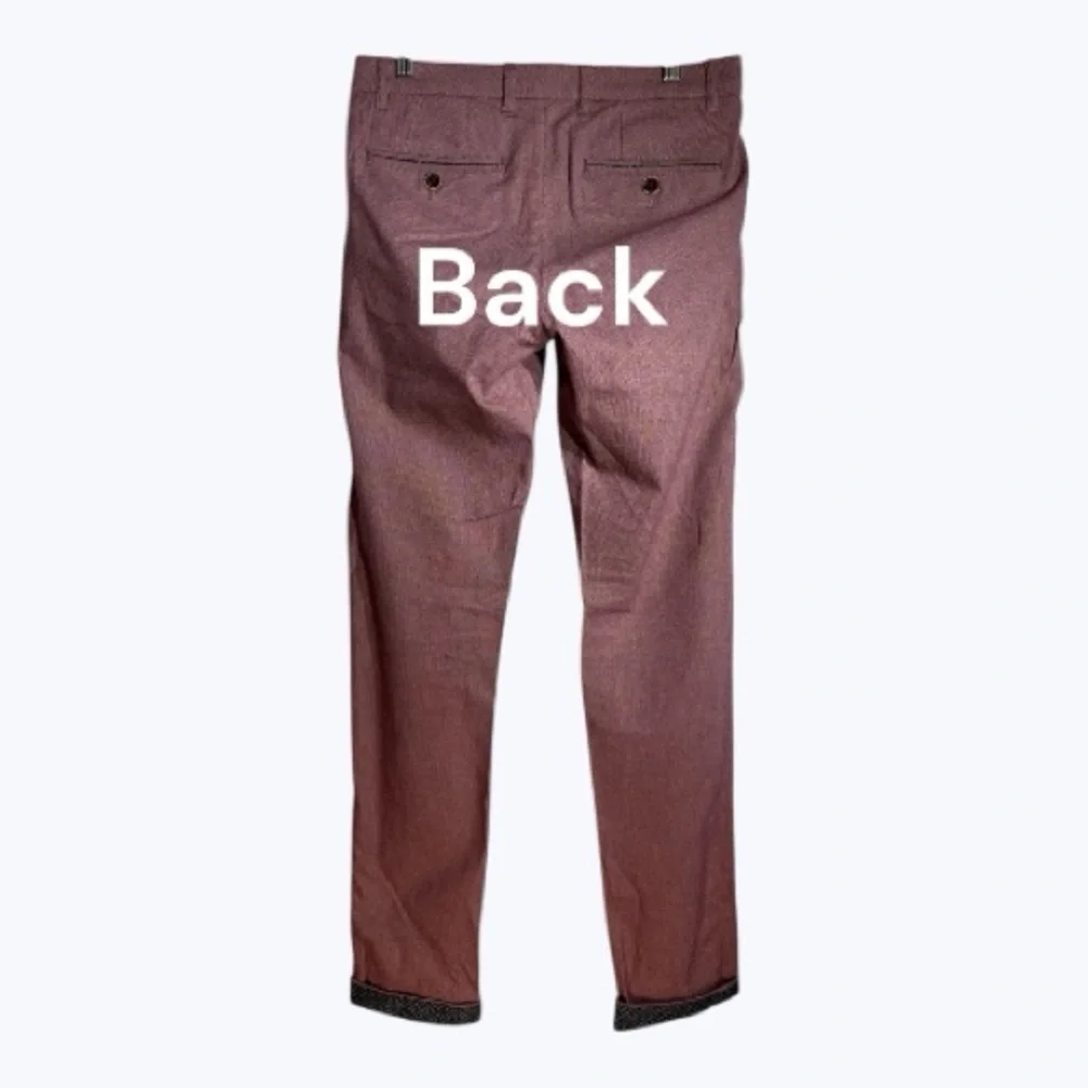 Ted Baker 2 Pairs Twill Weave Chinos, Light Blue and Light Red, Both Size 28R